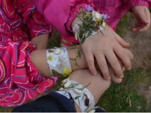 Photo of children holding hands